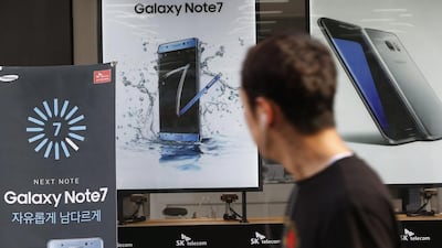 Samsung has struggled to deal with a 2.5 million device recall of its flagship Galaxy Note 7 and has decided to issue a software update to prevent explosions of the device. Jeon Heon-kyun / EPA