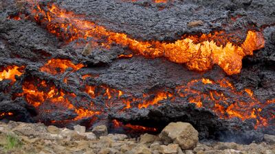 The volcano has so far spewed out almost 143 million cubic metres of lava. AFP