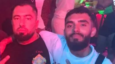 Ali Shehab, right, with Rawa Majid, the leader of the Foxtrot network. Photo: Swedish Police