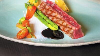 New York striploin at The Grill, Marriott Hotel Al Forsan