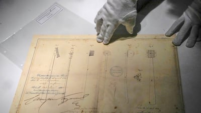 Facsimile of the patent for the first pivot toothbrush, dated 1845