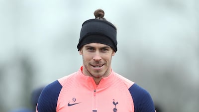 Gareth Bale training with a smile. Getty