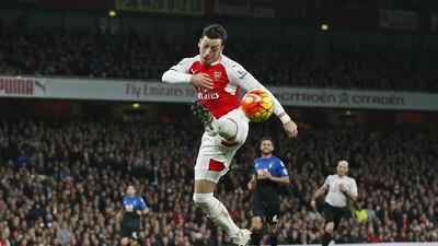 Mesut Ozil of Arsenal shown in action during a Premier League match against Bournemouth last month. Stefan Wermuth / Reuters / December 28, 2015