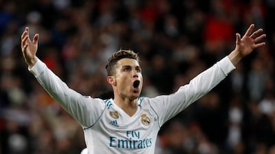 Cristiano Ronaldo will aim to claim a fifth Uefa Champions League winners' medal on Saturday when Real Madrid face Liverpool in Kiev. Paul Hanna / Reuters