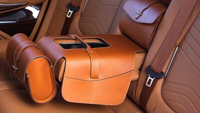 The Aston DBX's saddle bag