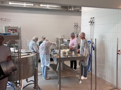 Cheesemaking workshop at Chas im Kloster in Switzerland. Photo: Chas im Kloster Engelberg