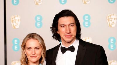 US actors Joanne Tucker and Adam Driver. AFP