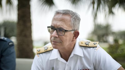 Commodore Darren Garnier commands the Combined Task Force 150 battling terrorism and smuggling in the Indian Ocean. Reem Mohammed / The National