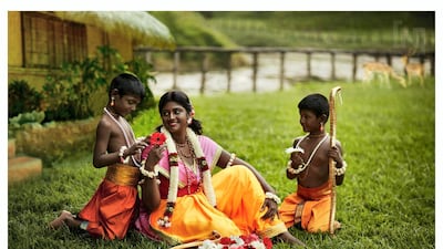 Models, Sridevi Ramesh, Anish Krishnan and Manish Krishnan, as the goddess Sita and her two sons Luv and Kush. All photos courtesy Naresh Nil Photography