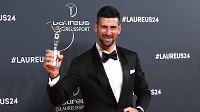World No 1 men's tennis player Novak Djokovic was named Laureus World Sportsman of the Year for a record-equalling fifth time. Getty