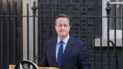 Mr Cameron resigns on the steps of 10 Downing Street on June 24, 2016, after the UK voted to leave the European Union in the national referendum