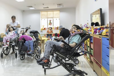 Pupils are cared for at the Senses centre in Dubai. John Marsland for The National