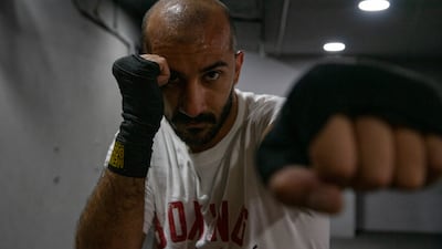 Nadim Salloum trains at BOXLAB Beirut, Lebanon. Photo: Matt Kynaston
