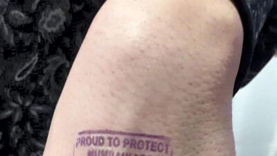 Passengers from the UAE and other Gulf nations will be tagged with a stamp at Mumbai airport from Wednesday. Courtesy: Brihanmumbai Municipal Corporation