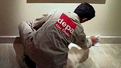 Abu Dhabi, United Arab Emitrates --- August 23, 2010 --- DEPA, which specializes in furnishing hotels, apartments, yachts and other properties have furnished the new Milennium Al Wahda hotel with everything from furniture, wall fixtures, floors, waterfalls, ceilings, etc. On Monday, August 23, 2010, DEPA workers finished off the final touches. ( Delores Johnson / The National )