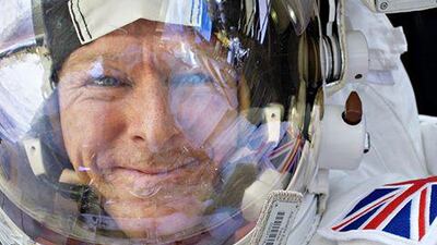 Tim Peake’s a selfie taken during a spacewalk in January. Photo: Tim Peake