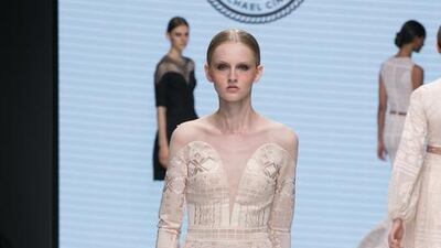 A model presenting a creation from the couture and ready-to-wear collection by Filipino designer Michael Cinco during Paris Haute Couture Week. Courtesy Michael Cinco and Couturissimo