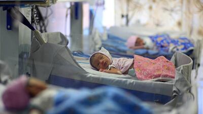 Newborns at a surrogacy clinic in the Indian state of Gujarat, pictured on September 21, 2013. Subhash Sharma for The National