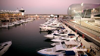 A total of 222 yachts will be berthed at Yas Marina during F1. Fatima Al Marzouqi / The National