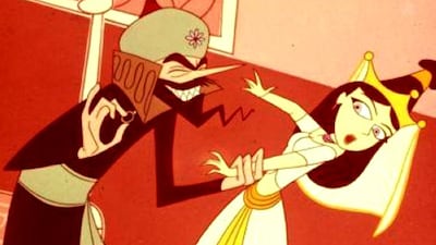 A still from Mr. Magoo's 1,001 Arabian Nights, from 1959 – an example of anti-Arab bigotry in popular culture. Classic Media