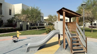 A nearby children's playground