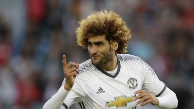 Manchester United’s Marouane Fellaini celebrates after scoring their fourth goal in the pre-season friendly match between Galatasaray and Manchester United, at Ullevi Stadium, Gothenburg, Sweden, 30 July 2016. Henry Browne / Action Images / Reuters