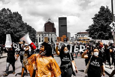 Black Lives Matter demonstrators protest on the streets of Rochester, New York. Photo Courtesy Matthew Weidenbach