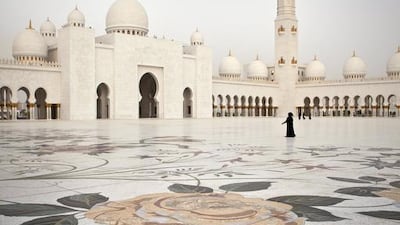 A floral design at Sheikh Zayed Grand Mosque in Abu Dhabi. Silvia Razgova/The National