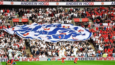 A general view ahead of the pitch during the match. Mike Hewitt / Getty Images