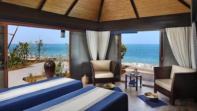 The waterfront spa has three treatment rooms, each catering to individuals or couples