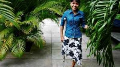 After losing a leg to a landmine, Song Kosal became involved in the campaign to ban the weapons.