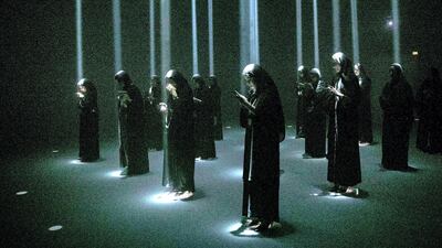 Emirati women take part in an interactive session at Adnec.