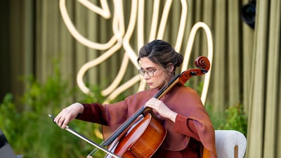 A performer during the ceremony