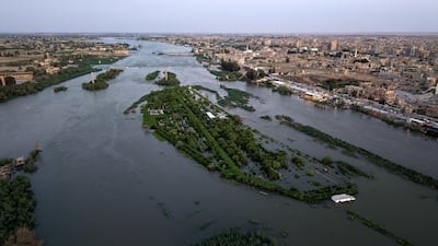 Submerged land in the city of Deir Ezzor after the Euphrates river overflowed following heavy rain and the opening of dams. Reuters