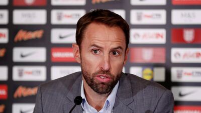 England manager Gareth Southgate during the press conference to announce his 28-man squad for the upcoming 2018 World Cup qualifiers. Carl Recine / Reuters