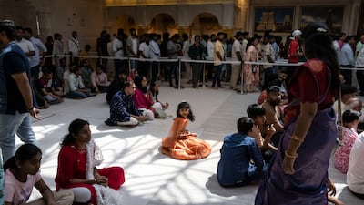 Diwali celebrations at the Hindu Temple in Jebel Ali, Dubai. Antonie Robertson/The National