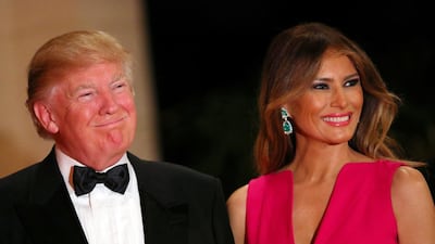 US president Donald Trump and first lady Melania Trump attend the 60th Annual Red Cross Gala at Mar-a-Lago club in Palm Beach, Florida, US, on February 4, 2017. Carlos Barria / Reuters
