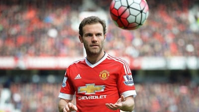 Manchester United’s Juan Mata in action during the Premier League match between Manchester United and Aston Villa at Old Trafford in Manchester, Britain, 16 April 2016. EPA/PETER POWELL