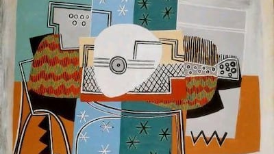 Pablo Picasso's Still Life with Mandolin (1924).