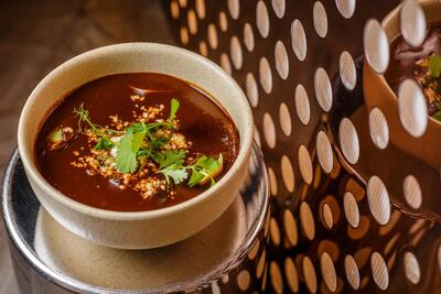Black bean soup at Peyote