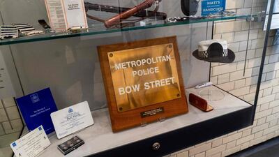 Artefacts at the Bow Street Police Museum. AFP / Niklas HALLE'N