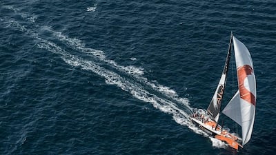 In this handout image provided by the Volvo Ocean Race, Team Alvimedica sail during the in-port race to launch the 2014/15 Volvo Ocean Race on Saturday in Alicane, Spaint. David Ramos / Getty Images / Volvo Ocean Race
