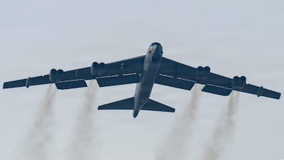 A US Air Force B-52H Stratofortress bomber flying as part of Operation Epic Fury. AFP