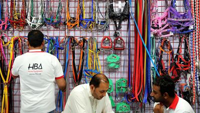 Accessorises for hunting on display at Adihex. Pawan Singh / The National