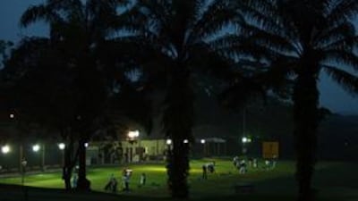 Enthusiasts play way into the night at the driving range at Saujana Golf and Country Club which is one of the costliest in Kuala Lumpur and yet very reasonable compared to other cities in the world.