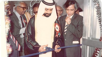 Sheikh Nahyan bin Mubarak, Minister of Tolerance and Coexistence, cuts a ribbon at the school. Photo: Khadija Darwish Alqubaisi