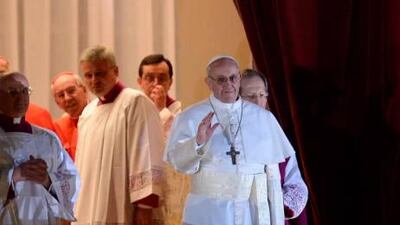 Argentinian cardinal Jorge Mario Bergoglio, to be known as Pope Francis 1, appears at the balcony of St Peter’s Basilica after being elected the 266th Pope of the Roman Catholic Church.