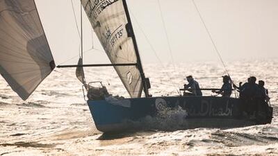 The Team Abu Dhabi yacht sailing between Doha and Abu Dhabi, just hours before it ran aground.