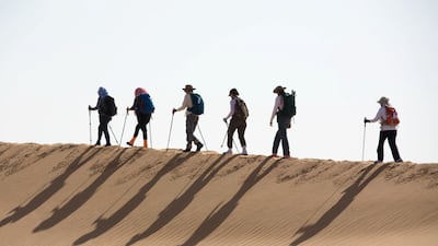 Walkers tackle the ridge. Courtesy Women’s Heritage Walk