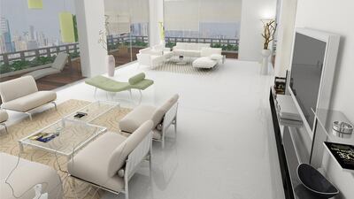 An illustration of a suite at Signature Island. Courtesy Sunteck